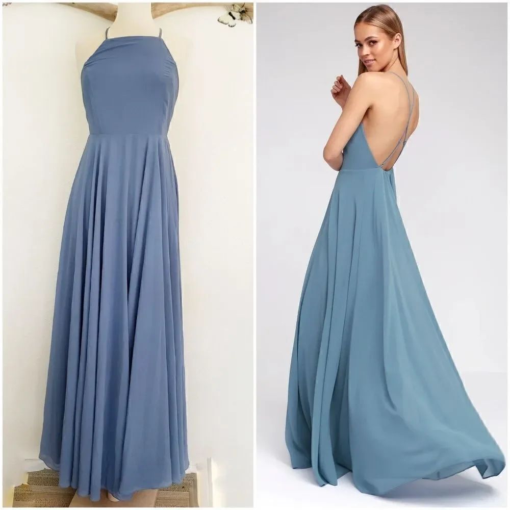 Mythical kind of love maxi dress slate blue